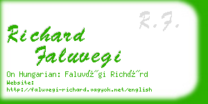 richard faluvegi business card